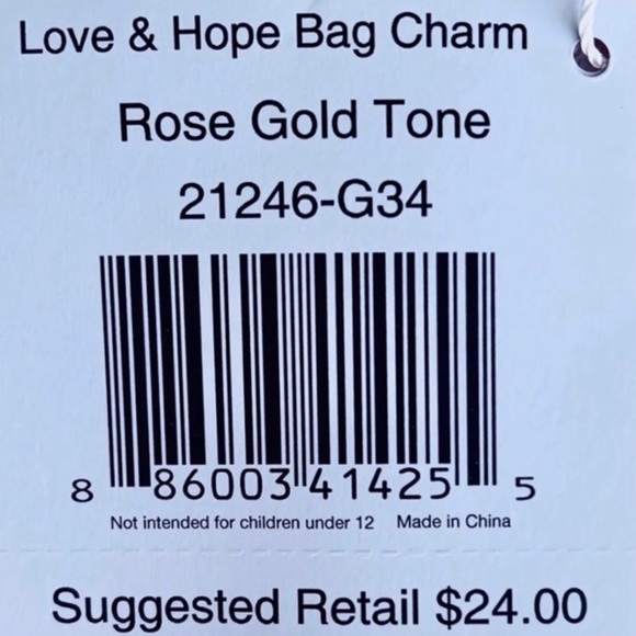 Vera Bradley Love & Hope Bag Charm - Picture 12 of 12